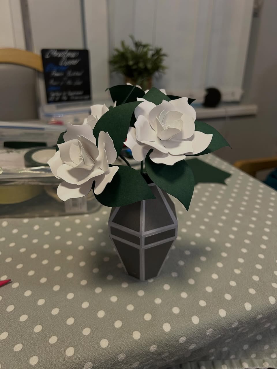 Handmade paper flower arrangement